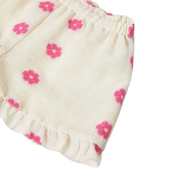 ZARA Kids | Ecru | EMBROIDERED SHORTS - Picture 4 of 5